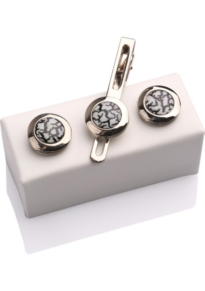 Kol Düğmesi Ve Kravat İğnesi Set Kd347