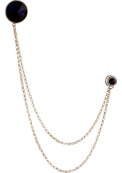 Taşlı Zincirli Yaka İğnesi Yı116