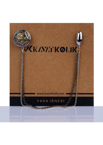 Zincirli Yaka İğnesi Broş Yı89