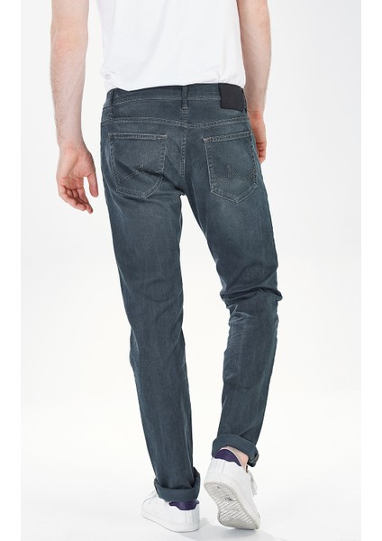 Erkek Sawyer Blue Smoked Wash Jean Pantolon Füme modelleri