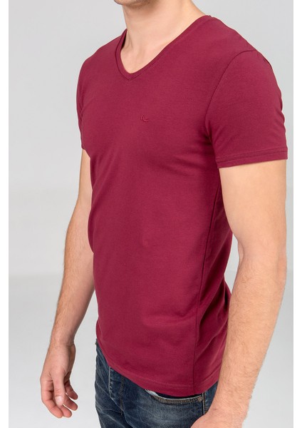 Erkek Falgon T-Shirt Bordo fırsatları