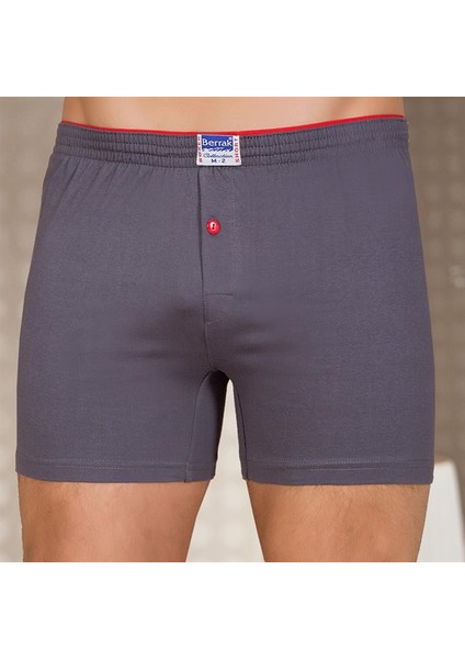 1099 Erkek Renkli Boxer Short Gri