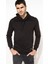 Erkek Kapşonlu Sweatshirt Siyah 4