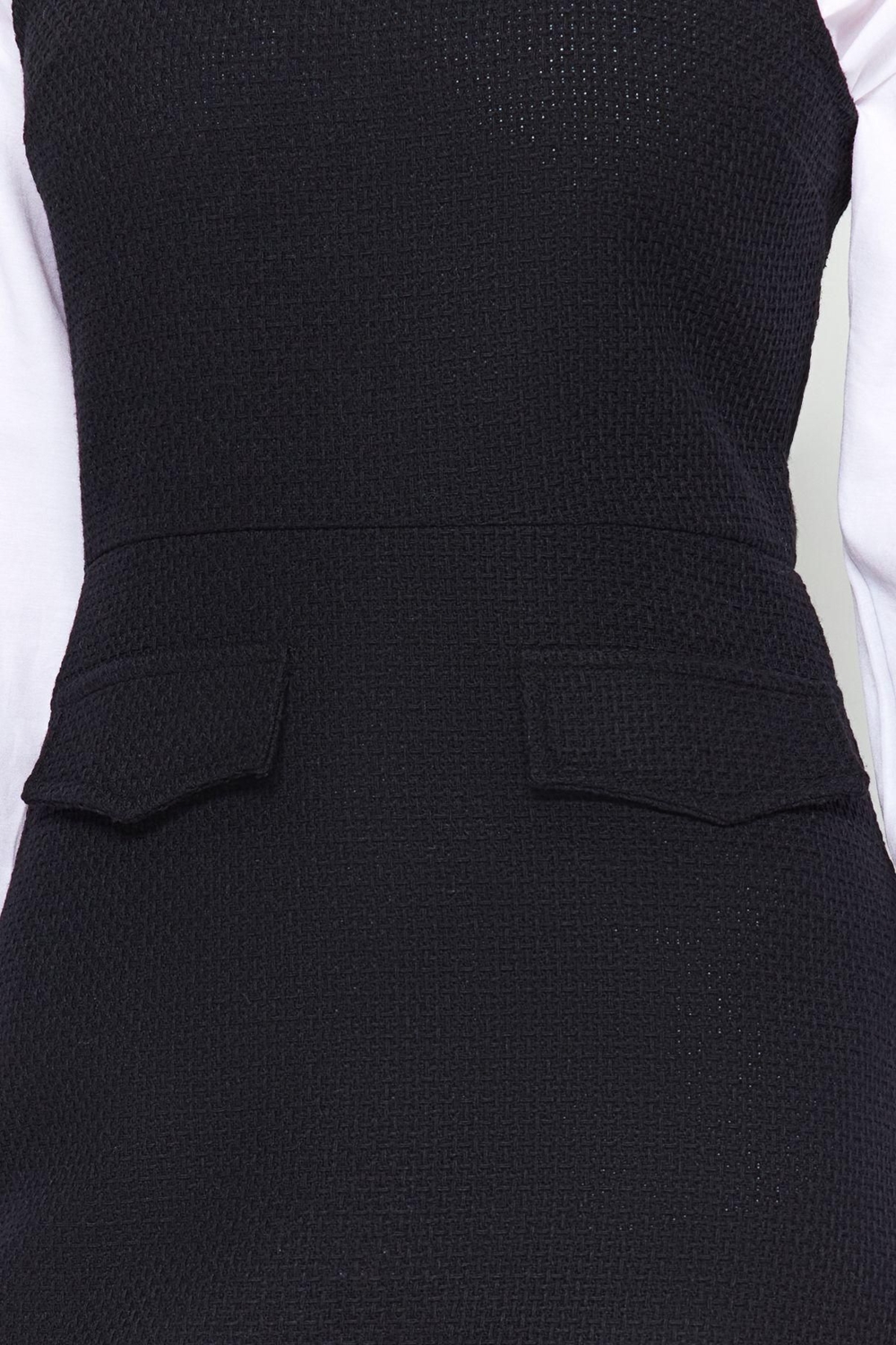 Moda Regular Casual Günlük Tüvit Dokuma Kare Yaka Askılı Kol Jile Mini Boy Elbise