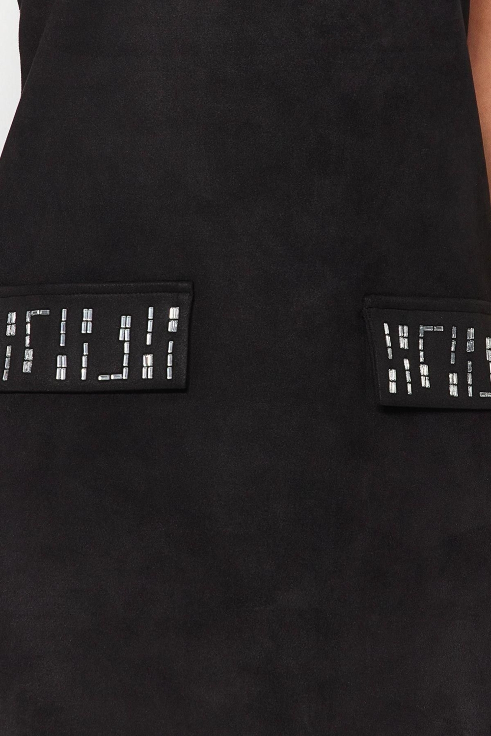 Moda Regular Business Süet Örme Bisiklet Yaka Kısa Kol A-Line Mini Boy Elbise