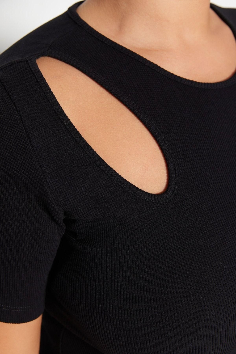 Moda Fit Gündüz Gece Kaşkorse Örme Bisiklet Yaka Kısa Kol Bodycone Midi Boy Büyük Beden Elbise