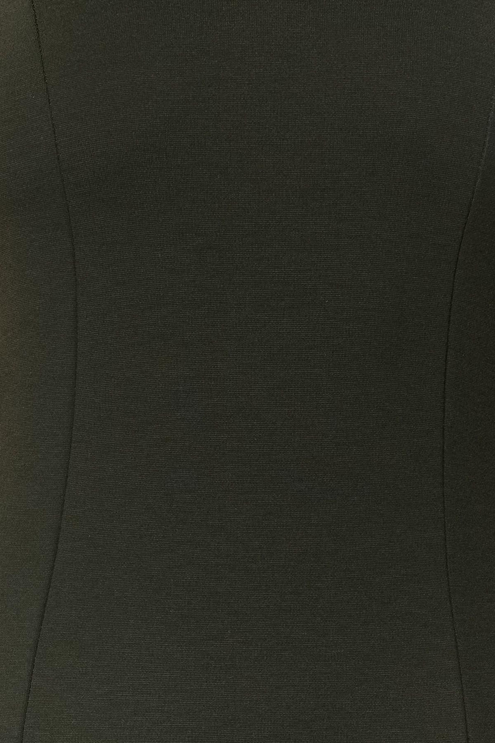 Moda Slim Business İnterlok Örme Bisiklet Yaka Kolsuz Kol Bodycone Midi Boy Elbise