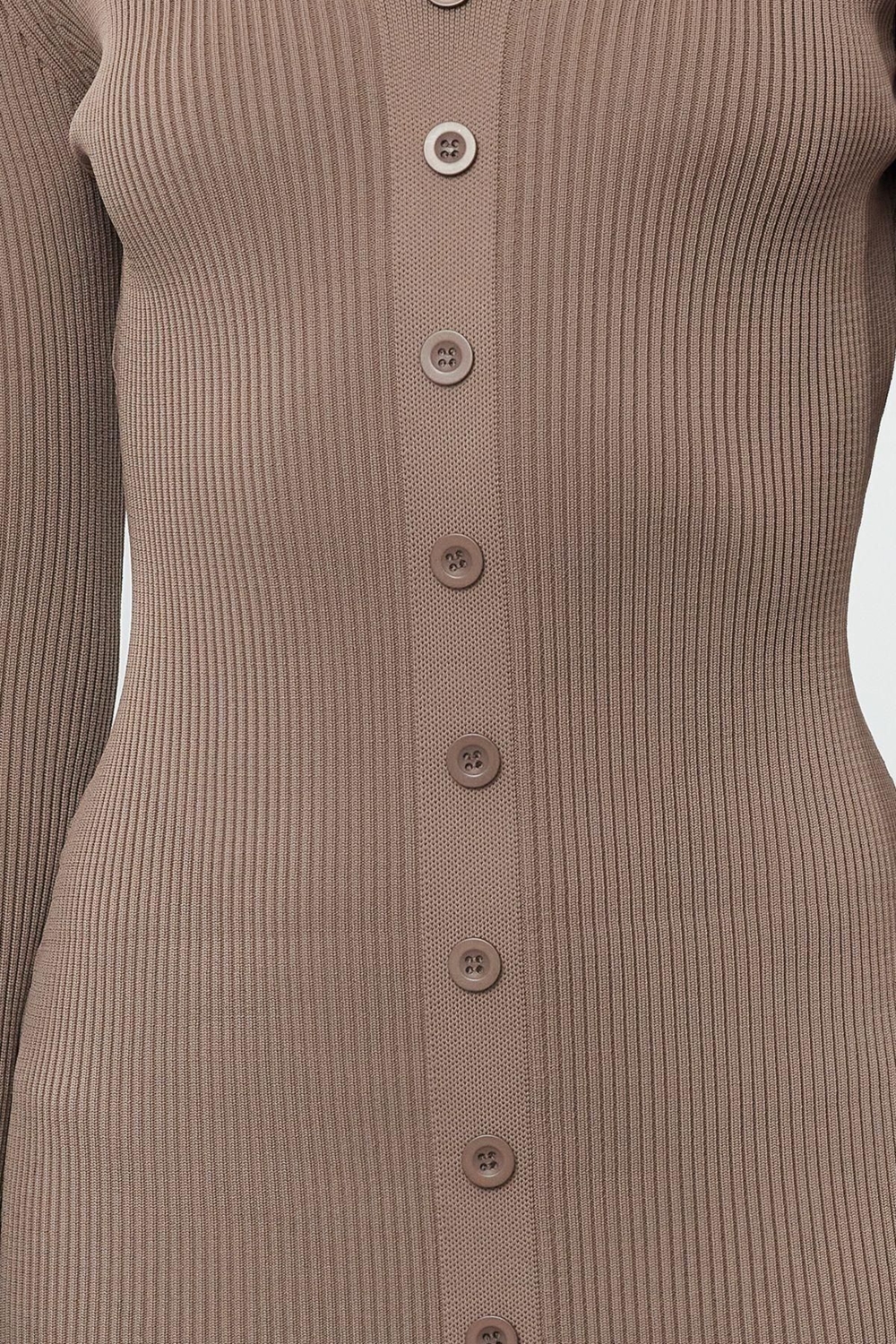 Moda Regular Gündüz Gece Tek Plaka Triko V Yaka Uzun Kol Bodycone Maxi Boy Elbise
