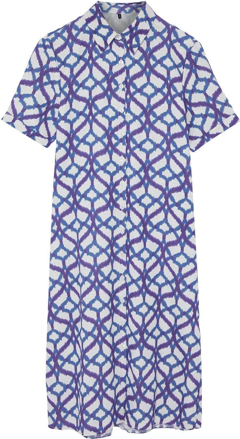 Moda Regular Casual Günlük Keten Karışımlı Dokuma Gömlek Yaka Kısa Kol Gömlek Elbise Midi Boy Elbise
