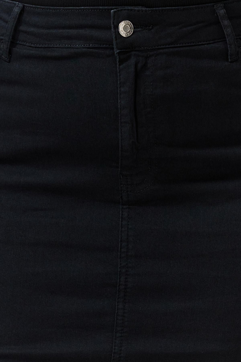 Moda Büyük Beden Regular Düz Desen Günlük Mini Boy Yırtmaçlı Yüksek Bel Mini Denim Etek