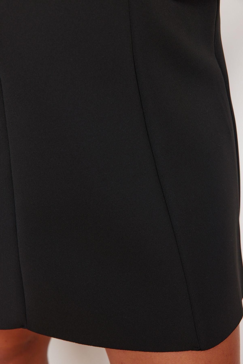 Moda Büyük Beden Düz Desen Günlük Mini Boy Mini Örme Etek