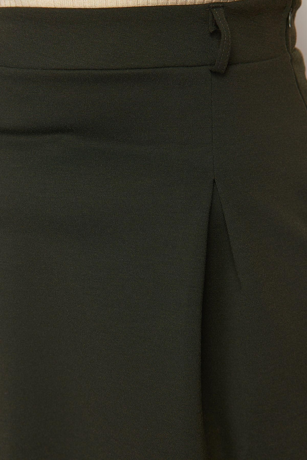 Moda Büyük Beden Regular Düz Desen Resmi Mini Boy Mini Örme Etek
