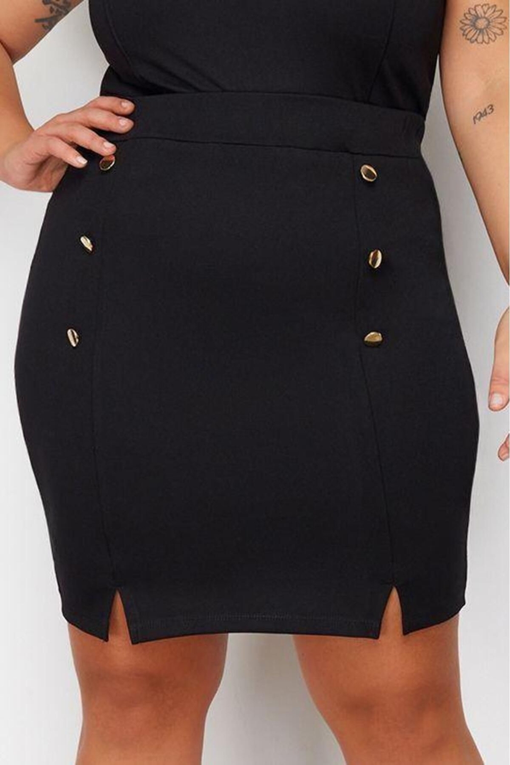 Moda Büyük Beden Regular Düz Desen Günlük Büyük Boy Örme Büyük Beden Etek