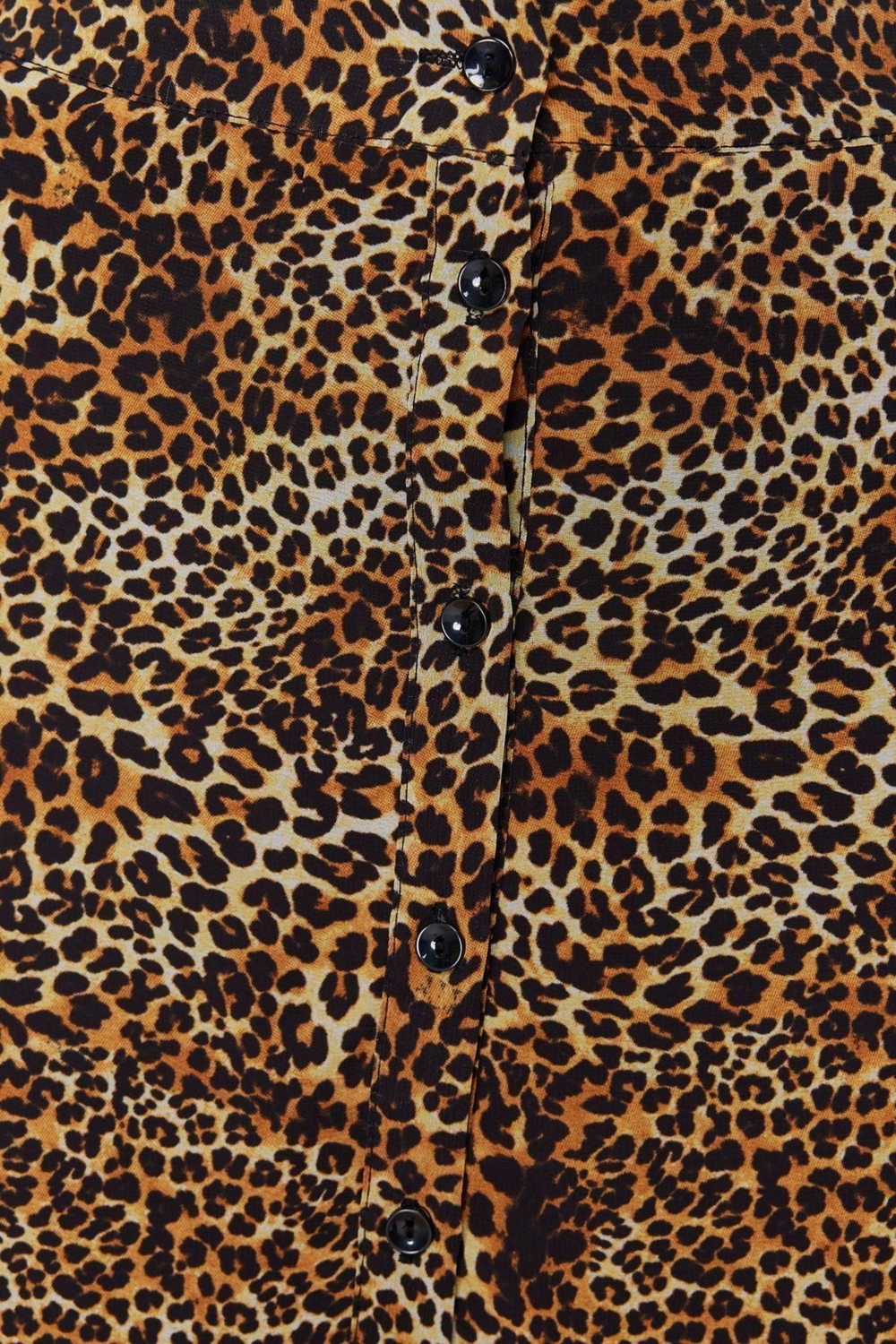 Moda Regular Baskılı Desen Günlük Maxi Boy Leopar Desenli Şifon Kumaş Midi Boy Dokuma Etek