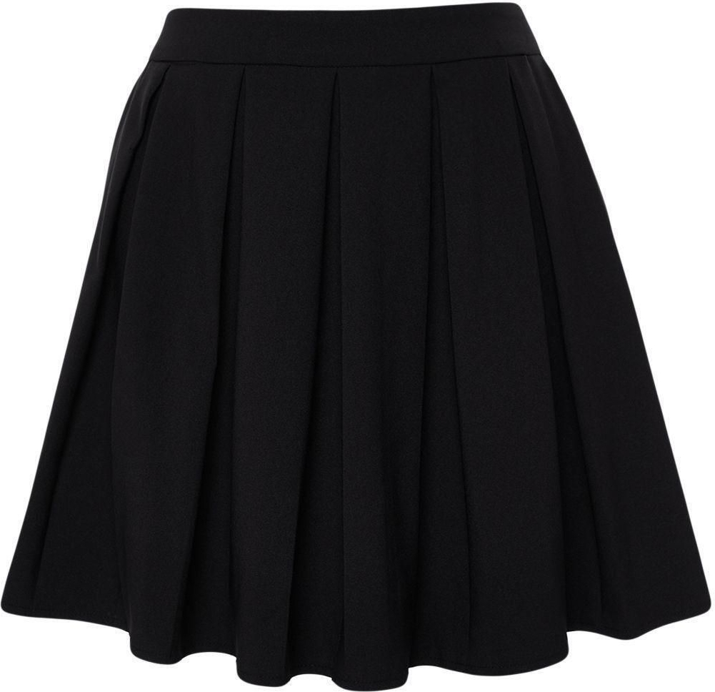 Moda Regular Düz Desen Günlük Mini Boy Pileli Mini Dokuma Etek