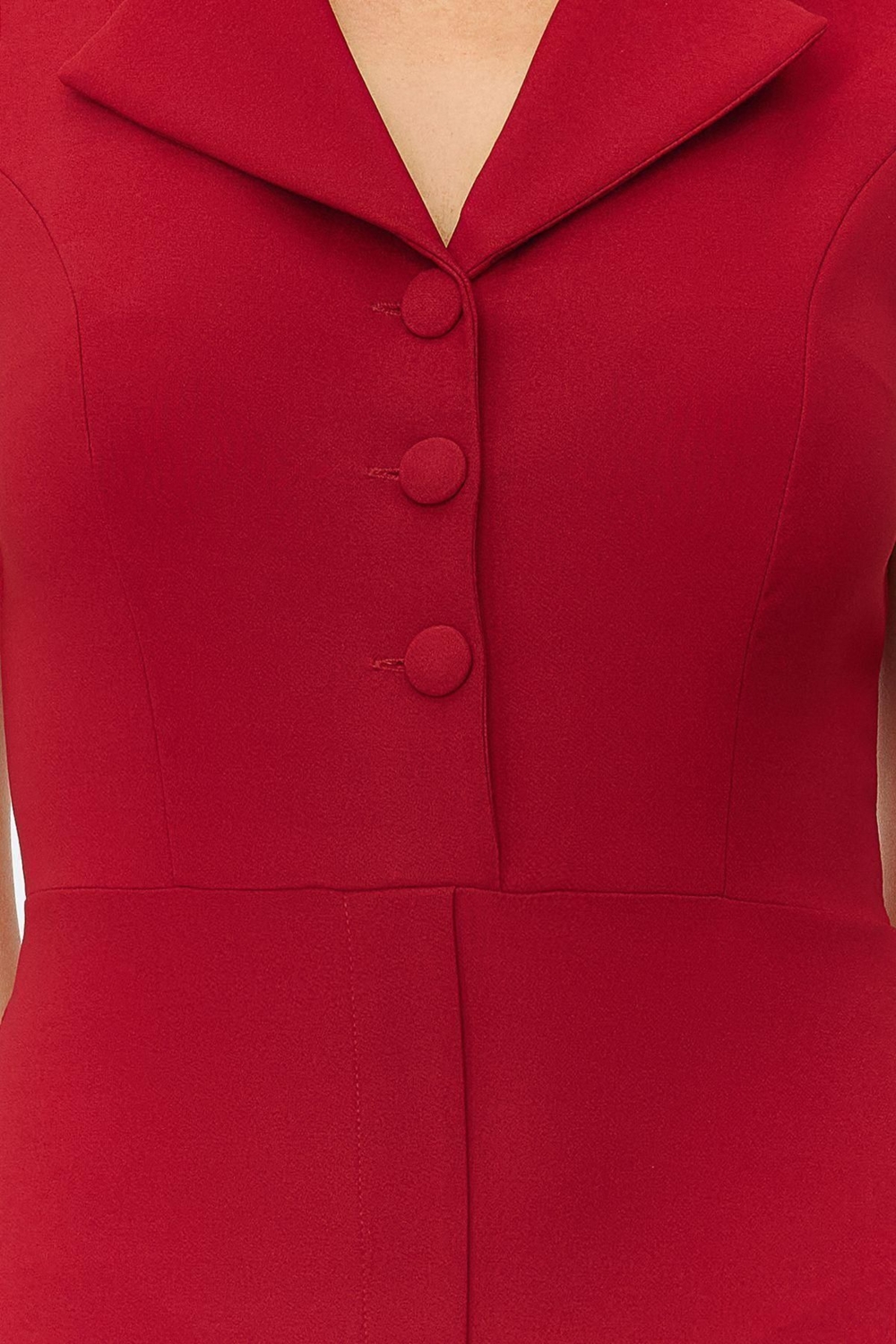 Kadın Moda Standart Kol Geniş Paça Ceket Yaka Düz Desen Uzun Ceket Yakalı Düğme Detaylı Dokuma Tulum