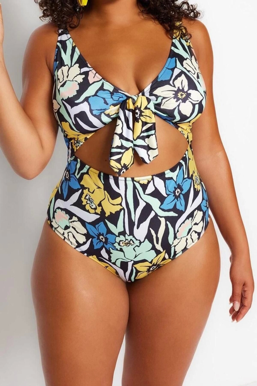 Konforlu Plus Size Mayo Tasarım Büyük Beden Şık Detaylı Rahat Kesim Battal Boy