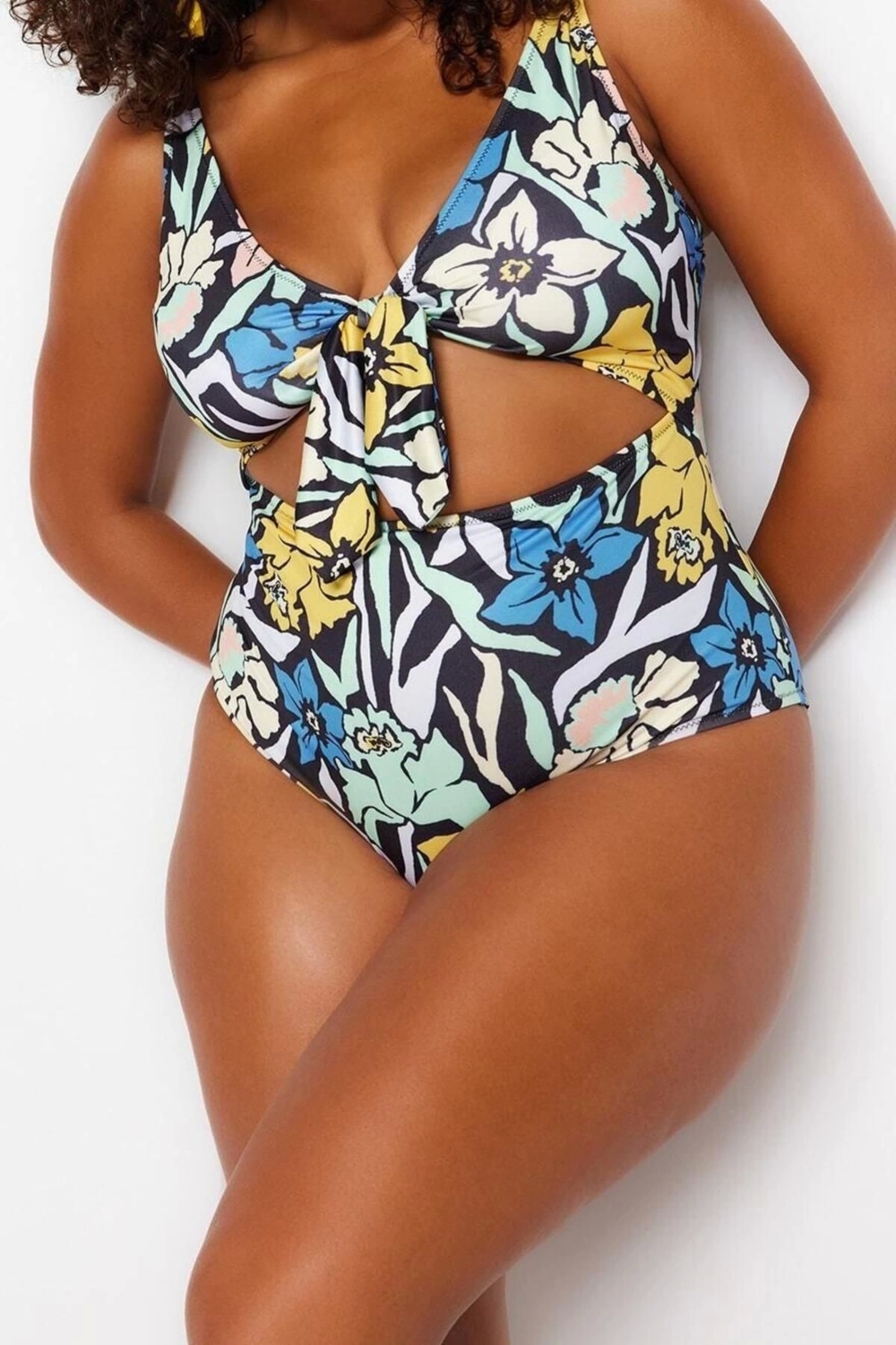 Konforlu Plus Size Mayo Tasarım Büyük Beden Şık Detaylı Rahat Kesim Battal Boy