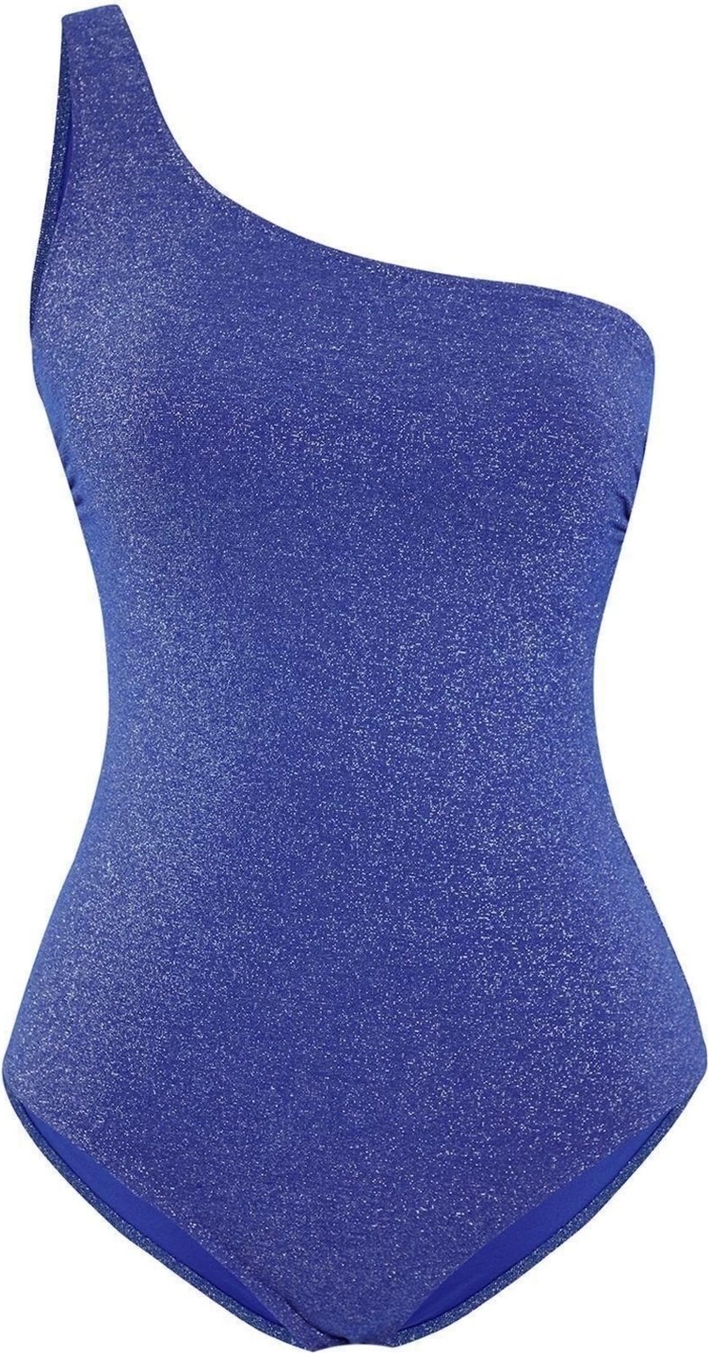 Kadın Moda Atma Kap Askılı Brief Yaka Tek Omuz Simli Regular Mayo