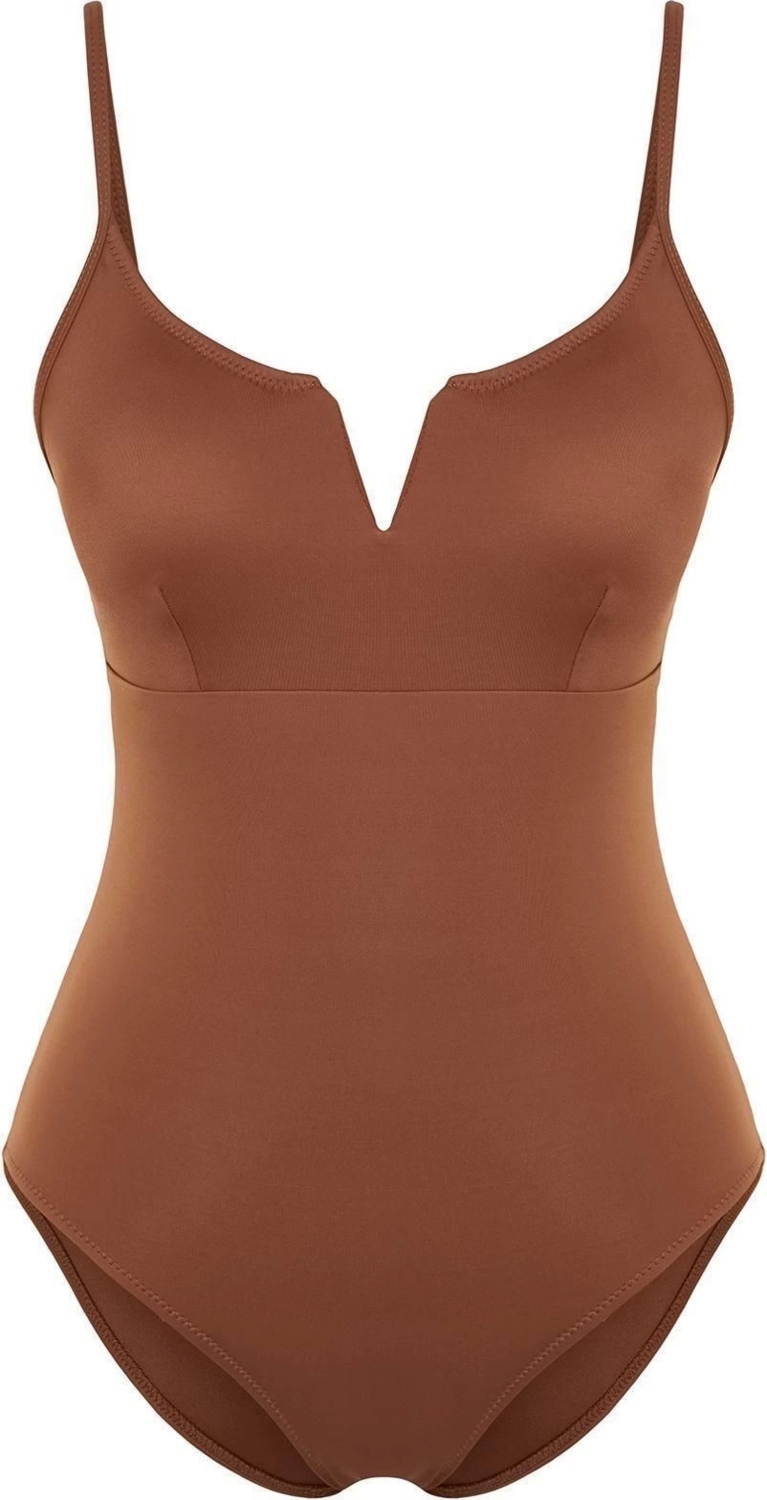 Kadın Moda Atma Kap Askılı Brazilian Yaka Kırmızı Regular Mayo