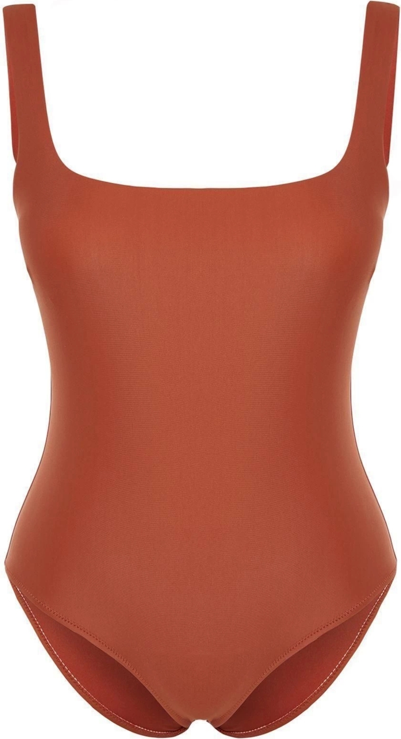 Kadın Moda Kapsız Askılı Carmen Yaka Siyah Regular Mayo