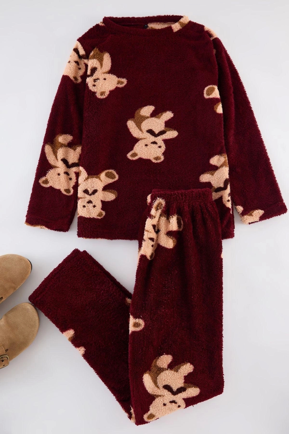 Kadın Ayıcıklı Wellsoft Pijama Takımı Fonksiyonel Dayanıklı Kaliteli Konforlu Estetik Spor
