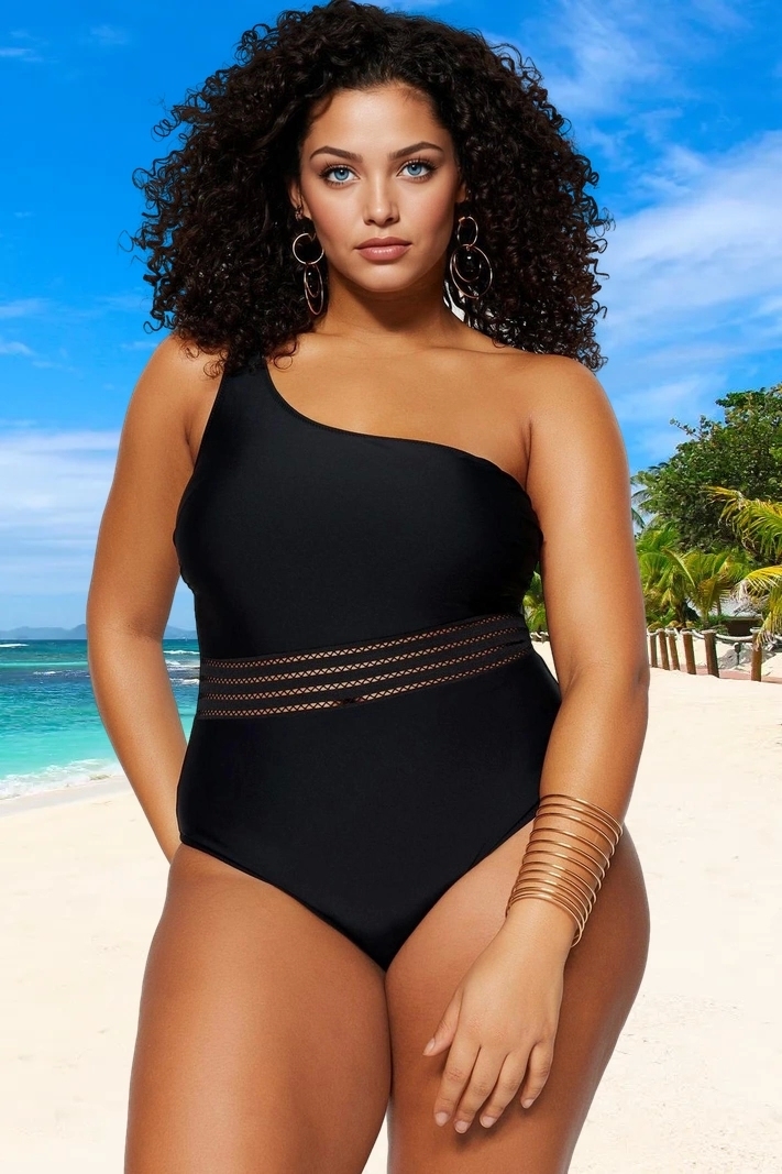 Konforlu Plus Size Mayo Tasarım Büyük Beden Deniz Kıyafeti Esnek Kumaş
