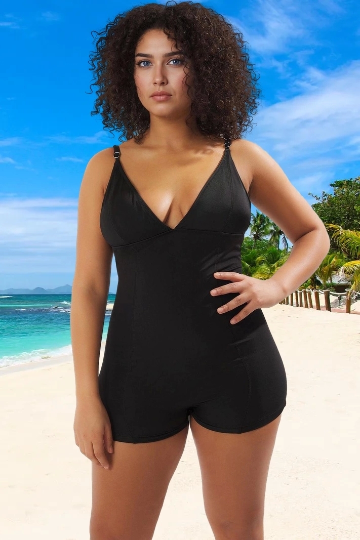 Konforlu Plus Size Mayo Tasarım Büyük Beden Esnek Kumaş Geniş Özgüvenli Stil