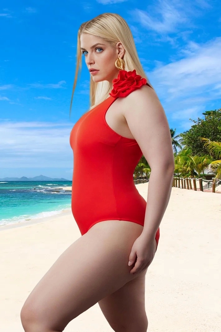 Konforlu Plus Size Mayo Tasarım Büyük Beden Premium Kalite Plaj Ve Havuz İçin Geniş