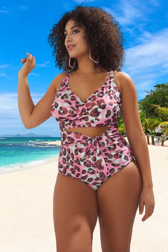 Konforlu Plus Size Mayo Tasarım Büyük Beden Plaj Kıyafeti Tam Destek
