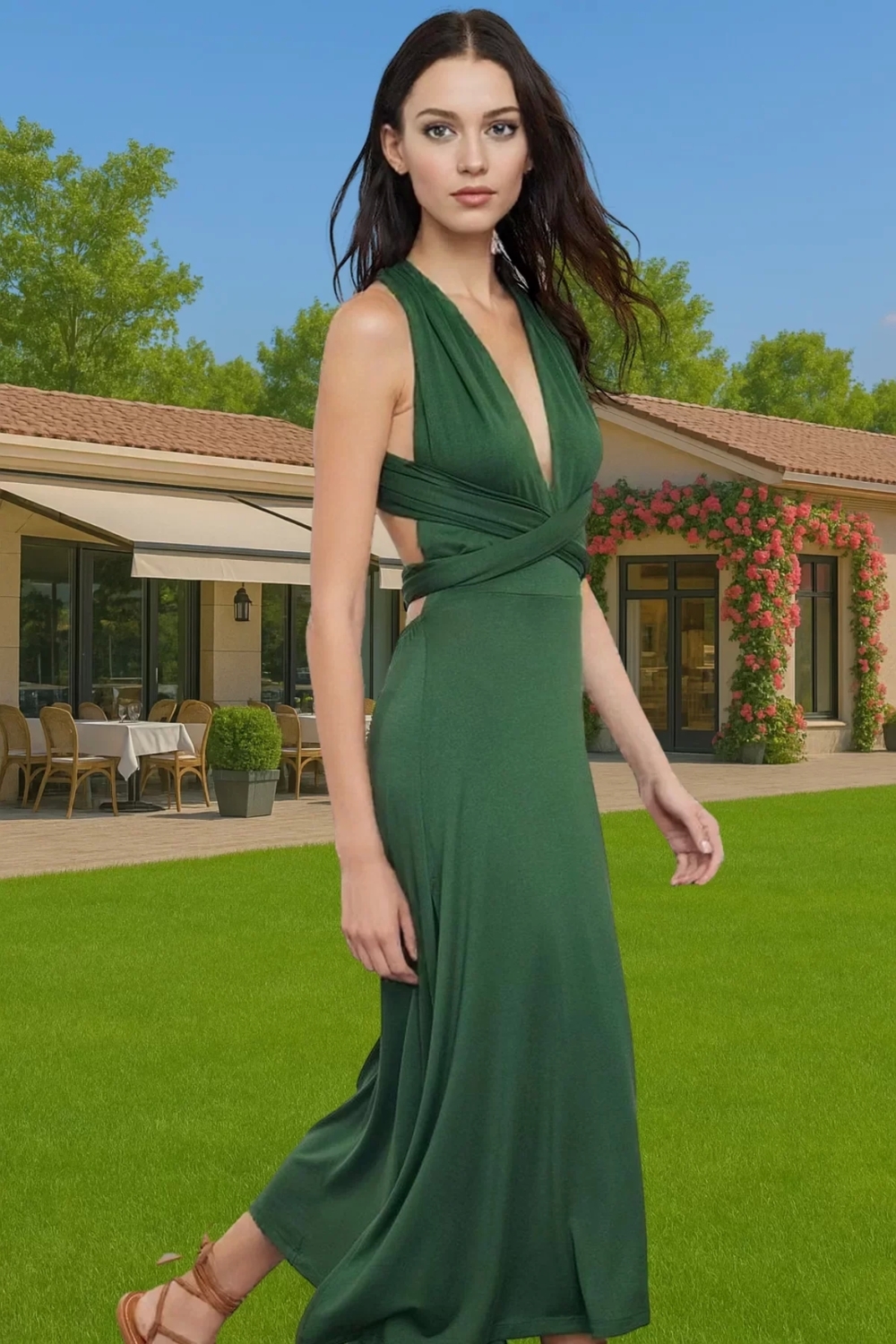 Rahat Viskoz Örme Midi Elbise Yazlık Plaj Bodycon Özenle Seçilmiş Rahat Ve Şık Seçkin Malzeme