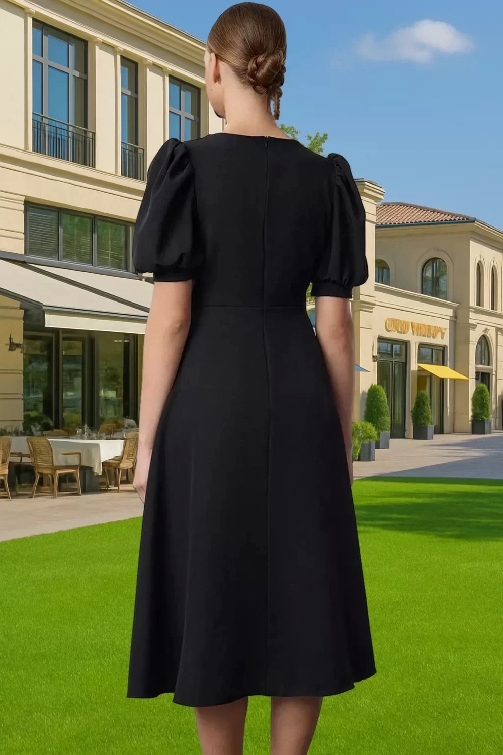 Şık A Kesim Abiye Elbise Taş Detaylı Dokuma Kumaş Yüksek Kalite Modern Stil Zarifane Tasarım