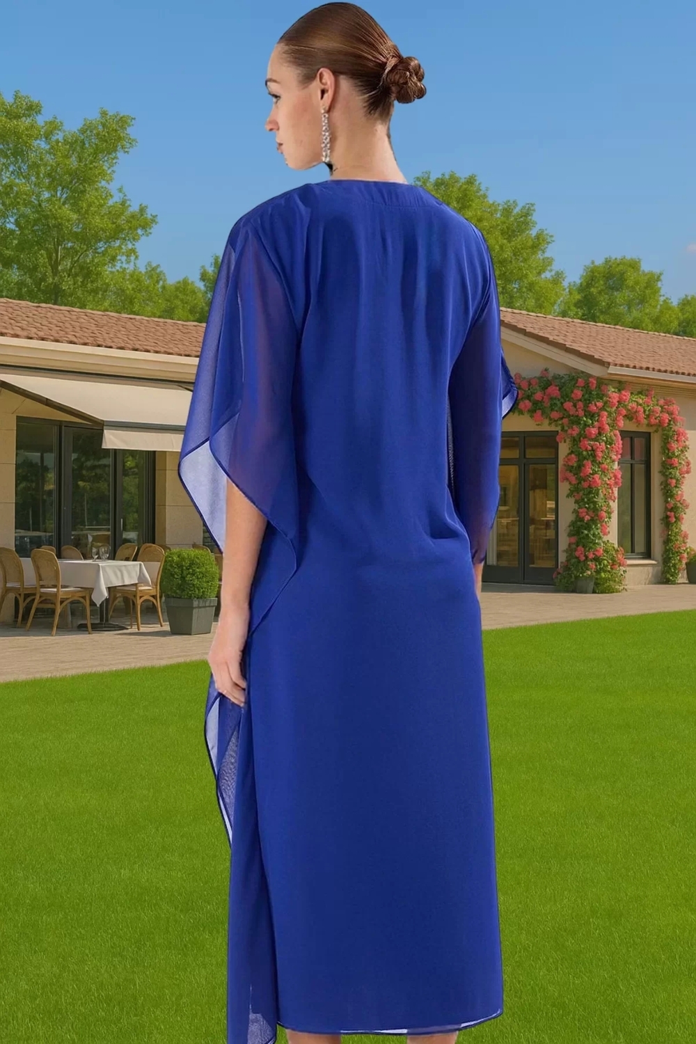 A Line Şifon Abiye Elbise Payet Detaylı Yazlık Modern Stil Yüksek Kalite Günlük Kullanım İçin