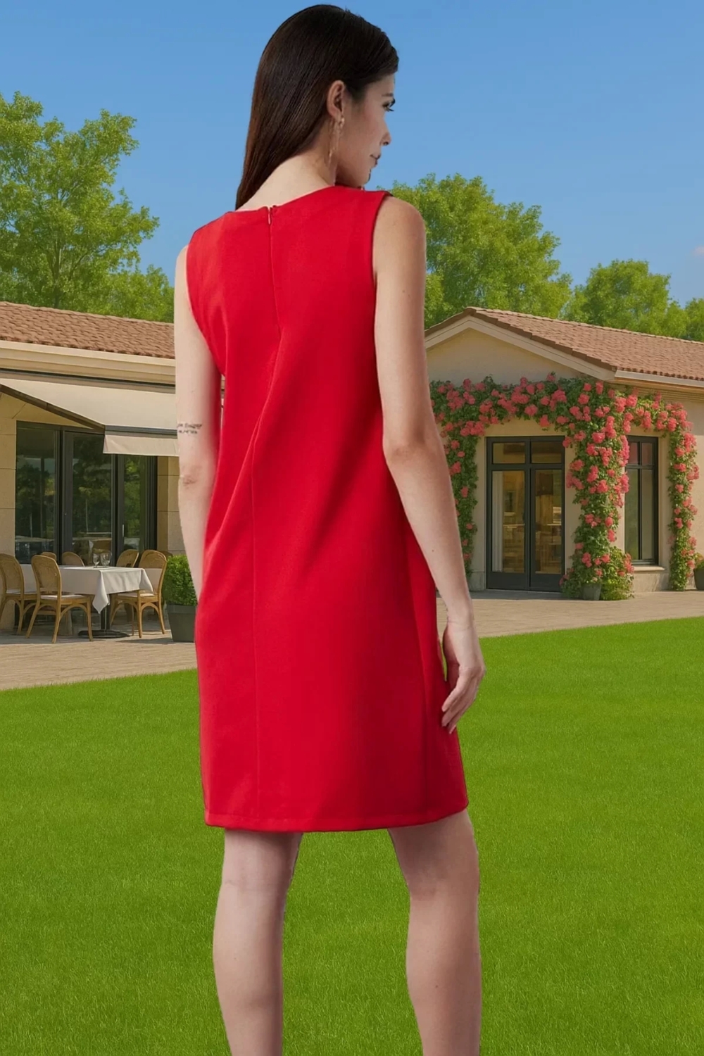 Kadın Mini Boy Polyester Elbise Yazlık İş Elbisesi Finike Dokuma Trend Tasarım Özenle Seçilmiş