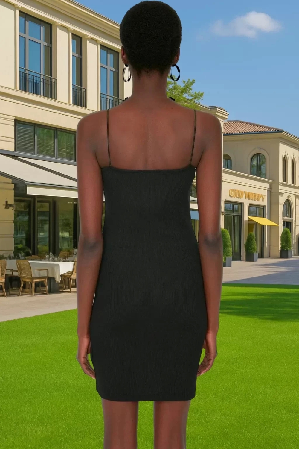 Kadın İnce Askılı Bodycon Mini Elbise Pamuklu Örme Kumaş Rahat Günlük Rahat Kullanım