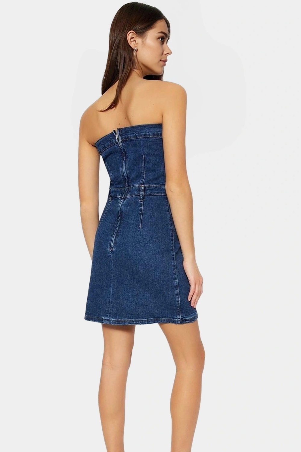 Straplez Denim Elbise Rahatlık ve Şıklık Bir Arada Uzun Ömürlü Mükemmel Uyum Özenle Seçilmiş