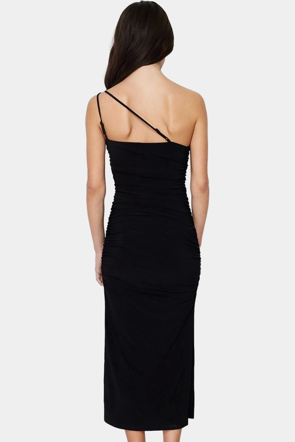 Yazlık Midi Elbise Aksesuarlı Bodycon Örme Kumaş İnce Askılı Uzun Ömürlü Rahat Ve Şık