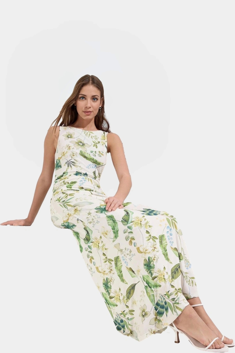 Örme Bodycon Elbise Kayık Yaka Venezia Dokuma Yazlık Dayanıklı Malzeme Mükemmel Uyum