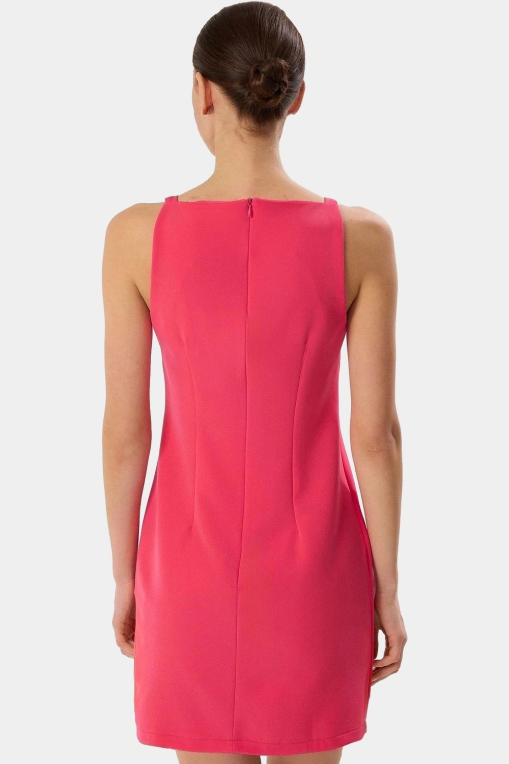 Düz Kesim Kolsuz Mini Elbise 88cm Polyester Elastan Dokuma Trend Tasarım Özenle Seçilmiş