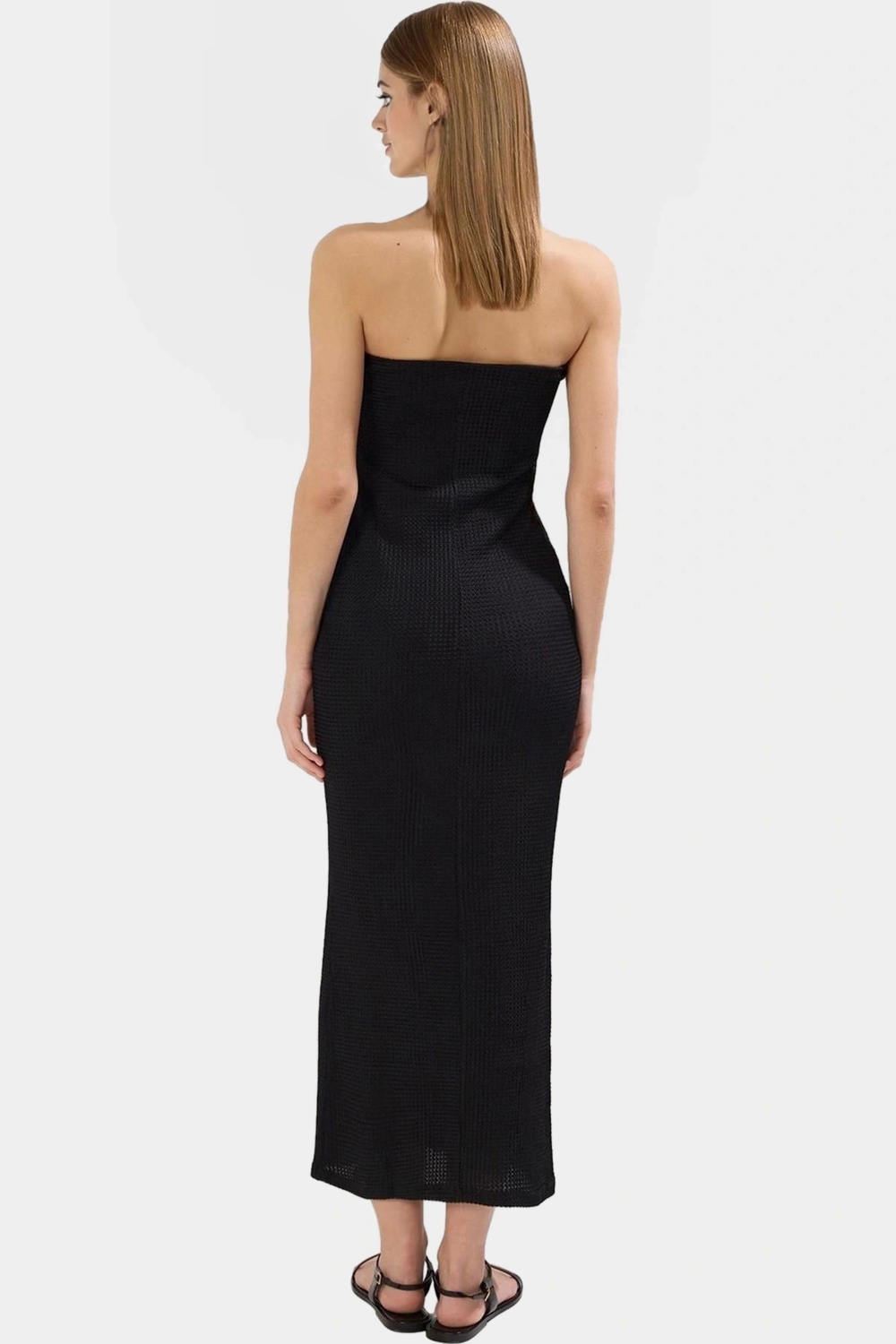 Yazlık Straplez Maxi Elbise Bodycon Örme Kumaş Astarlı Rahat Şık Görünüm Mükemmel Uyum