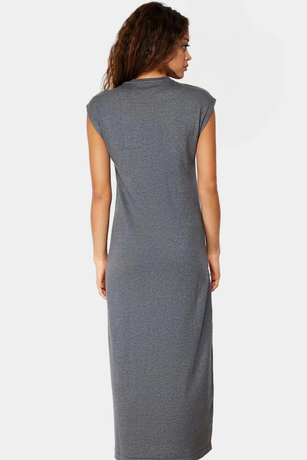 Akrilik Pamuk Triko Maxi Elbise Rahat Günlük Kullanım İçin Şık Görünüm Trend Tasarım Modern Stil