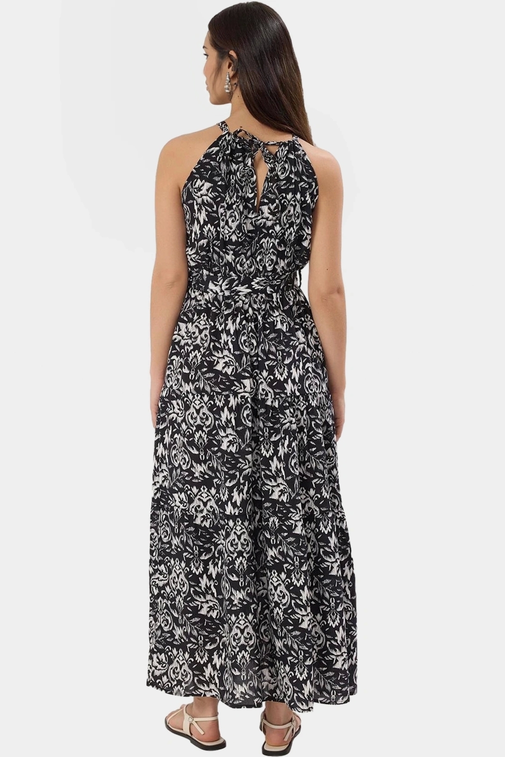 Kolsuz Halter Yaka Çok A line Maxi Elbise Yaz İçin Şık ve Rahat Modern Stil Yüksek Kalite