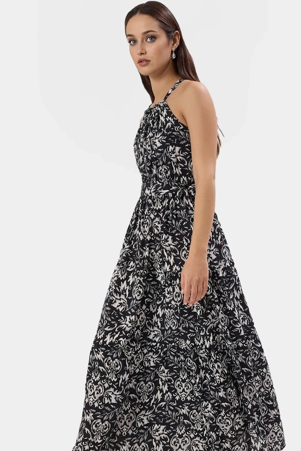 Kolsuz Halter Yaka Çok A line Maxi Elbise Yaz İçin Şık ve Rahat Modern Stil Yüksek Kalite