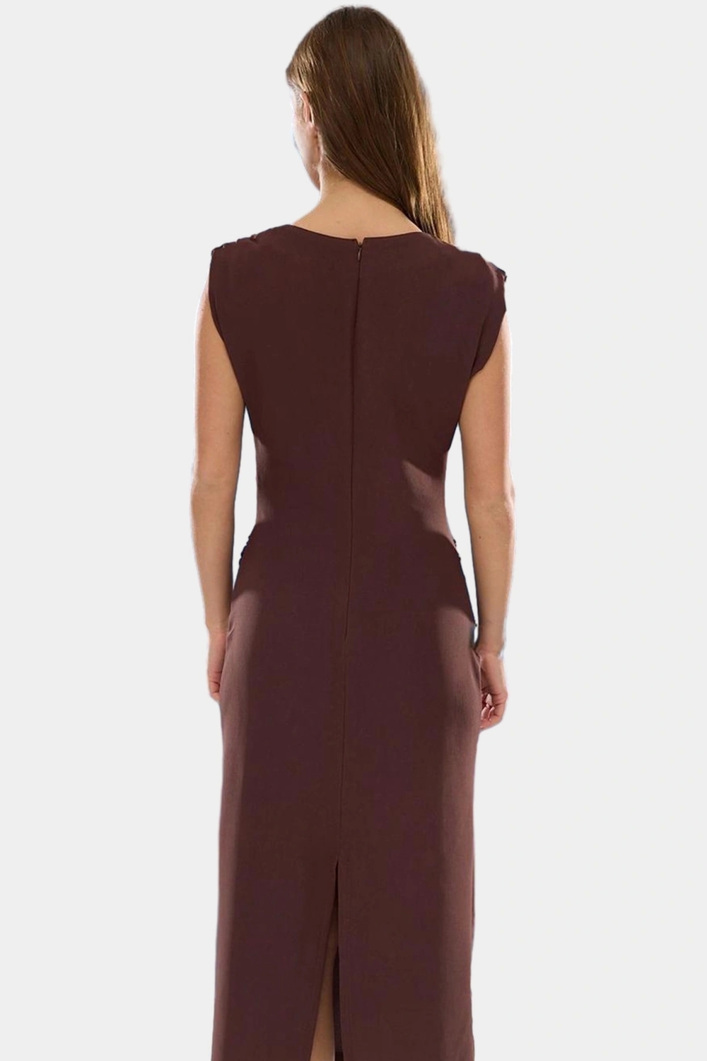 Kolsuz Bodycon Midi Elbise Nefes Alan Polyester Kumaş Günlük Kullanım İçin