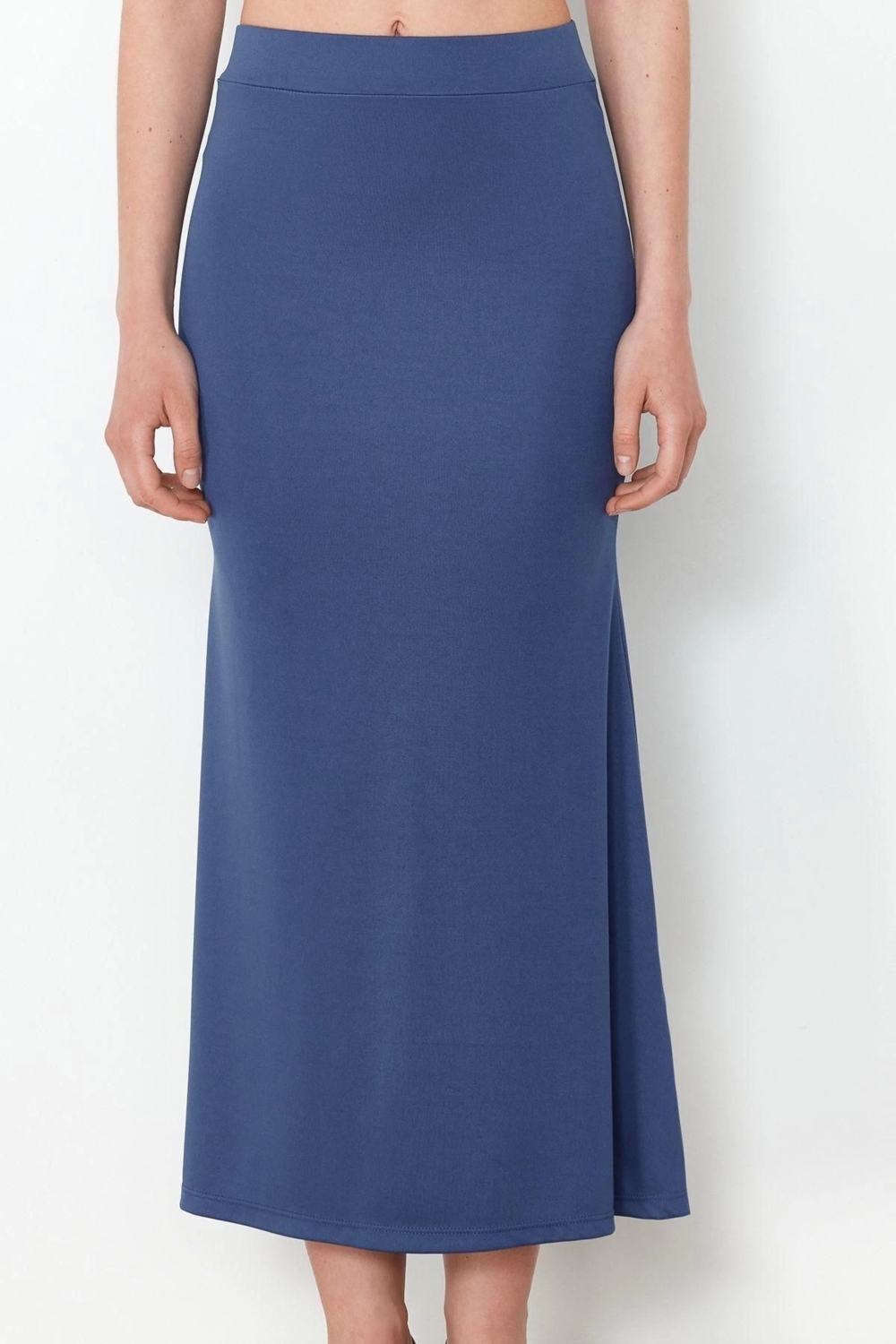 Moda Halter Yaka Casual Günlük Indigo Crop Fitted Vücuda Oturan Sıfır Kol Esnek Örme Alt-Üst Takım