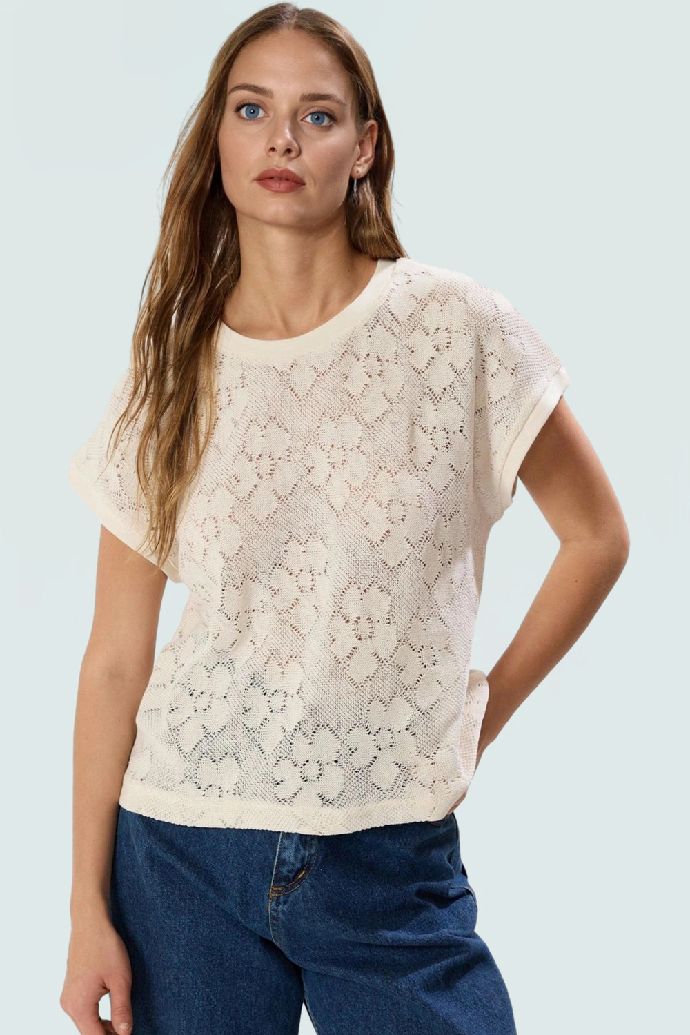 Yazlık Rahat Bluz Pamuk Polyester Viskoz Karışımı Truvakar Kol Premium Kalite