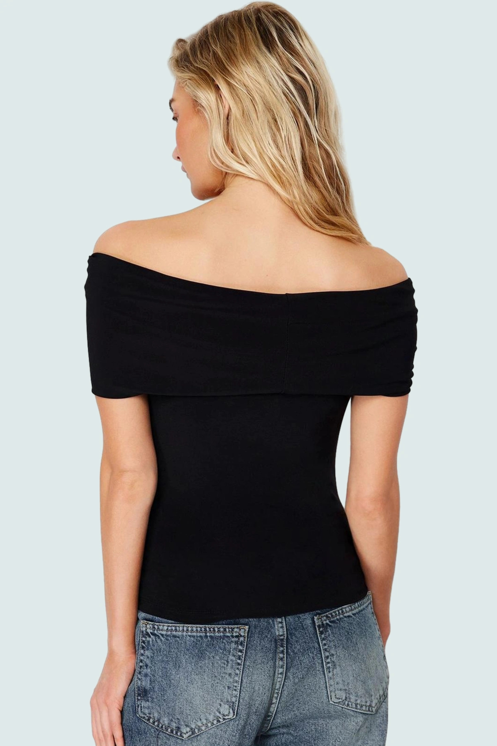 Vücuda Oturan Kısa Kollu Bluz Polyester Karışımlı Yazlık Konforlu Kesim