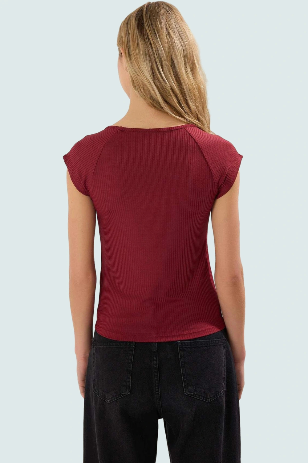 Kadın Kaşkorse Örme Bluz Kolsuz Fitted Kalıp Konforlu Kesim Dayanıklı Malzeme Premium Kalite