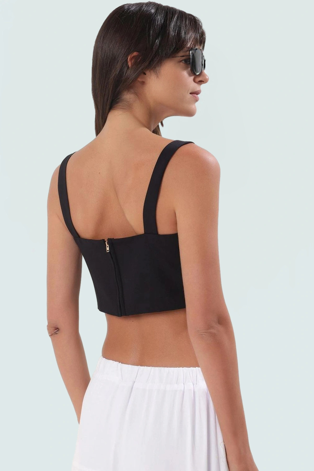 Kadın Crop Bluz Finike Dokuma Yazlık Rahat Günlük Kullanım Konforlu Kesim