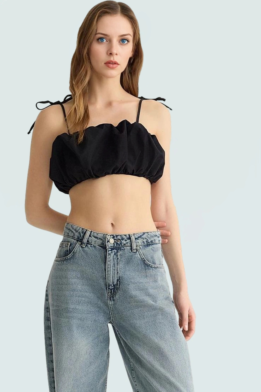 Fitted Dacron Dokuma Bluz Şık ve Rahat Yazlık Ürün Özel Tasarım Trend